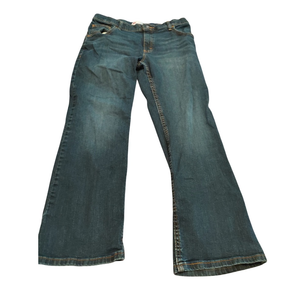 Wrangler Boys Classic Bootcut Jeans Medium Wash Blue Husky Size 16